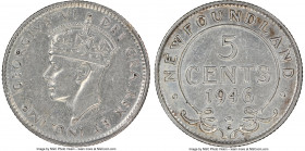 Newfoundland. George VI 5 Cents 1946-C AU Details (Cleaned) NGC, Royal Canadian mint, KM19a. Key date in series. 

HID09801242017

© 2022 Heritage Auc...