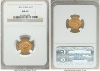 Republic gold 2 Pesos 1916 MS64 NGC, Philadelphia mint, KM17. Two year type. 

HID09801242017

© 2022 Heritage Auctions | All Rights Reserved