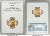Republic gold 5 Pesos 1915 MS63 NGC, Philadelphia mint, KM19. 

HID09801242017

© 2022 Heritage Auctions | All Rights Reserved