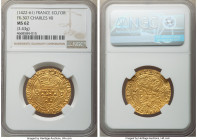 Charles VII gold Ecu d'Or ND (1422-1461) MS62 NGC, Toulouse mint, Fr-307, Dup-511. 3.43gm. 

HID09801242017

© 2022 Heritage Auctions | All Rights Res...
