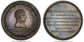 Napoleon silver Specimen "General Desaix Death at Marengo" Medal L'An 8 (1800) SP62 PCGS, Bram-44. 50mm. By Brenet and Auguste. Ls CH ANTE DESAIX NE A...