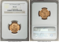 Republic gold 20 Francs 1913 MS64 NGC, KM857. AGW 0.1867 oz. 

HID09801242017

© 2022 Heritage Auctions | All Rights Reserved