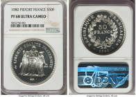 Republic silver Proof Piefort 50 Francs 1980 PR68 Ultra Cameo NGC, Paris mint, KM-P680. Mintage: 2,500. 

HID09801242017

© 2022 Heritage Auctions | A...