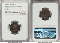 George III silver Proof Pattern "Fullerton" 6 Pence 1799 PR65+ NGC, Ayrshire mint. Stainton-31c, Forrer II, P.170. By J. Milton. Issued for George, Pr...