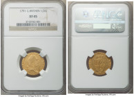 George III gold 1/2 Guinea 1791 XF45 NGC, KM608. From the "For My Daughters" Collection 

HID09801242017

© 2022 Heritage Auctions | All Rights Reserv...