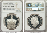 Elizabeth II silver Proof "60th Anniversary of Coronation" 5 Pounds 2013 PR68 Ultra Cameo NGC, KM1242a. 

HID09801242017

© 2022 Heritage Auctions | A...