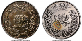 Elizabeth II silver Specimen "175th Anniversary - Battle of Waterloo" Medal ND (1990) SP65 PCGS, Eimer-2166. 63mm. After B. Pistrucci. Includes case o...