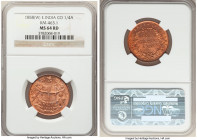 British India. East India Company Pair of Certified 1/4 Annas 1858-(w) MS64 Red NGC, Birmingham mint, KM463.1. 

HID09801242017

© 2022 Heritage Aucti...