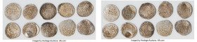 Eretnid. 'Ali Beg 10-Piece Lot of Akces ND (AH 767-782 / AD 1366-1380) VF, A-2324A and A-2322B. Average size 19.8mm. Average weight 1.64gm. Sold as is...