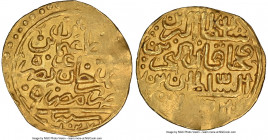 Ottoman Empire. Osman II gold Sultani AH 1027 (1617/1618) UNC Details (Bent) NGC, Misr mint (in Egypt), Pere-394. 

HID09801242017

© 2022 Heritage Au...
