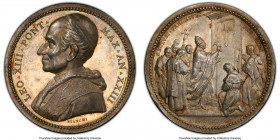 Papal States. Leo XIII silver Specimen Medal Anno XXIII (1900) SP62 PCGS, Rinaldi-94. By Bianchi. 43mm. LEO · XIII · PONT · MAX · AN · XXIII ·. Bust l...