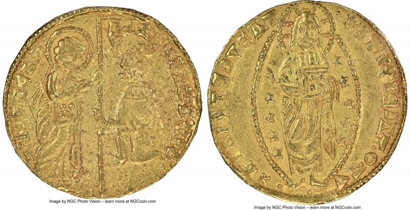 Venice. Andrea Dandolo gold Ducat ND (1343-1354) MS62 NGC, Fr-1219. Grainy surfa...