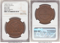 Roman Republic 3 Baiocchi 1849-R MS63 Brown NGC, Rome mint, KM23.2. Flat top 3 variety. Ex. Morris Collection 

HID09801242017

© 2022 Heritage Auctio...