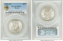 Estados Unidos 50 Centavos 1921 MS67 PCGS, Mexico City mint, KM447. Whirling mint bloom with pearl gray tone. 

HID09801242017

© 2022 Heritage Auctio...