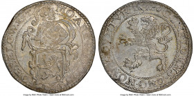 West Friesland. Provincial Lion Daalder 1641 AU (Residue, Edge Filing), KM14.2, Dav-4870. A deeply-struck specimen bearing argent-white surfaces with ...