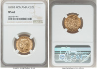 Carol I gold 20 Lei 1890-B MS61 NGC, Bucharest mint, KM20. 

HID09801242017

© 2022 Heritage Auctions | All Rights Reserved