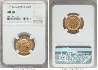 Milan I gold 20 Dinara 1879-A AU58 NGC, Paris mint, KM14. 

HID09801242017

© 2022 Heritage Auctions | All Rights Reserved