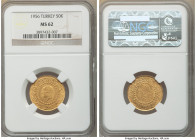 Republic gold 50 Kurush 1956 MS62 NGC, Istanbul mint, KM871. Mintage: 2,956. From the "For My Daughters" Collection 

HID09801242017

© 2022 Heritage ...
