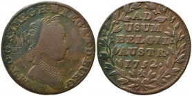 BELGIO. Austrian Netherlands. Maria Teresa (1740-1780). Liard 1752. Cu (6,74 g). KM#2. qBB