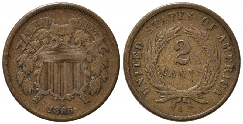 STATI UNITI. 2 Cents 1865. qBB