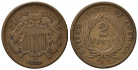 STATI UNITI. 2 Cents 1865. qBB