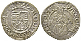 UNGHERIA. Ludovico II (1516-1526). Denar 1520 KA. Ag (0,53 g). Huszar 841. BB