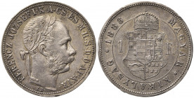 UNGHERIA. Francesco Giuseppe I (1848-1916). Forint 1883. Ag. Km#469. SPL