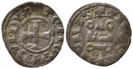 Oriente Latino. Tebe. Guglielmo I de la Roche. 1280-1287. Denaro tornese. Mi (0,60 g). qBB.