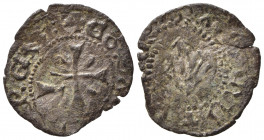 CAGLIARI. Giovanni I d'Aragona (1387-1396). Alfonsino Minuto Mi (0,38 g). Stemma - Croce. MIR 8 - R4. qBB