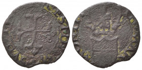 CASALE. Guglielmo II Paleologo (1494-1518). Sezzino Mi (0,66 g).Stemma con corona e cimiero - Croce fogliata. MIR 201 - R. MB+/qBB
