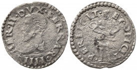 FERRARA. Ercole II d'Este (1534-1559). Grossetto Ag (1,39 g). MIR 301. MB