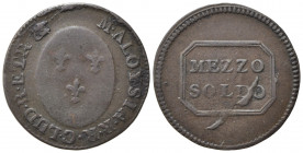 FIRENZE. Regno d'Etruria. Carlo Ludovico di Borbone (1803-1807). Mezzo soldo (1805). Gig.21. BB/BB+