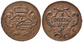 GORIZIA. Giuseppe II (1780-1790). 1 Soldo 1787 F (Hall). Cu. C#4.1. BB+