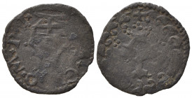 MASSA DI LUNIGIANA. Alberico I Cybo Malaspina (1559-1623). Quattrino Mi (0,66 g) MIR 293/5 var. Molto raro. MB+