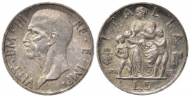 Vittorio Emanuele III (1900-1943). 5 lire 1936. Gig. 83. qSPL