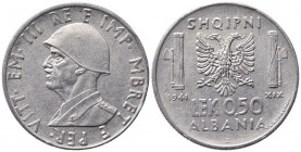 Vittorio Emanuele III (1900-1943). ALBANIA. 0,50 lek 1941 XIX. Gig.11 qSPL/SPL