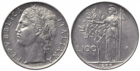 Repubblica Italiana. 100 Lire 1957 "Minerva". Gig. 94. qSPL