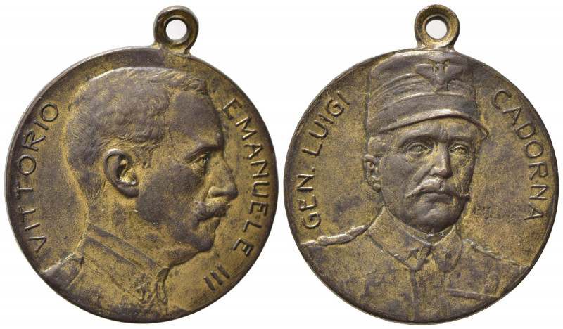 SAVOIA. Medaglia Vittorio Emanuele III - Gen. Luigi Cadorna. AE (7,55 g - 24 mm)...