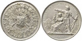 SVIZZERA. Winterthur. Medaglia 1877. Metallo bianco (32,8 g - 46 mm) Opus Durussel. BB colpi al bordo
