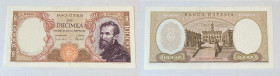 REPUBBLICA ITALIANA. Biglietti di banca. 10.000 lire "Michelangelo". Decreto 15 febbraio 1973 Carli-Barbarito. Gig. Bi 74G. SPL