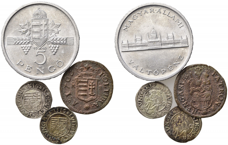 ESTERE. UNGHERIA. Lotto di 4 monete da catalogare. BB-FDC