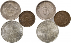 ESTERE. Lotto di 3 monete (di cui 2 in argento). Sao Tome - India britannica - Uruguay. SPL