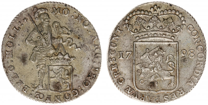 Bataafse Republiek (1795-1806) - Holland - Zilveren Dukaat 1798 mm. Star - Enkhu...