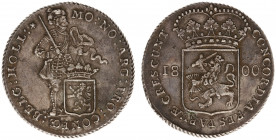 Bataafse Republiek (1795-1806) - Holland - Zilveren Dukaat 1800 mm. Star - Enkhuizen (Sch. 55 / Delm. 969 /R) - patina - XF / rare