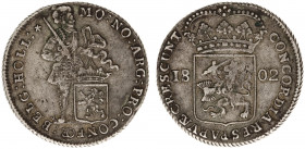 Bataafse Republiek (1795-1806) - Holland - Zilveren Dukaat 1802 mm. Star - Enkhuizen (Sch. 57) - VF+