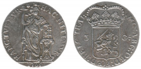 Bataafse Republiek (1795-1806) - Utrecht - 3 Gulden 1795 (Sch. 87a / Delm. 1150) - Dutch virgin with hand on hip - VF+