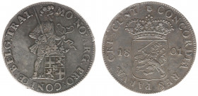Bataafse Republiek (1795-1806) - Utrecht - Zilveren Dukaat 1801 (Sch. 70 / Delm. 982) - VF