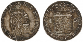 Bataafse Republiek (1795-1806) - West-Friesland - 1 Gulden 1796 (Sch. 95b /R / Delm. 1180) with smaller letters 'WESTF:' and round altar + guirlande -...