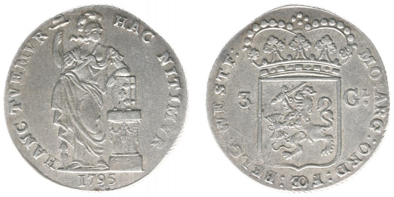 Bataafse Republiek (1795-1806) - West-Friesland - 3 Gulden 1795 (Sch. 85a / Delm...