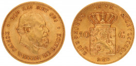 Netherlands - Gouden Tientjes 1875-1933 - 10 Gulden 1875 - Gold - a.XF